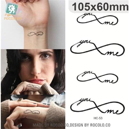 Body Art waterproof temporary tattoos paper for men women Couples 3d letters design flash tattoo sticker HC1053