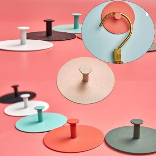 Household Metal Hook Round No Drilling Door Rear Hook Coat Clothes Hanger