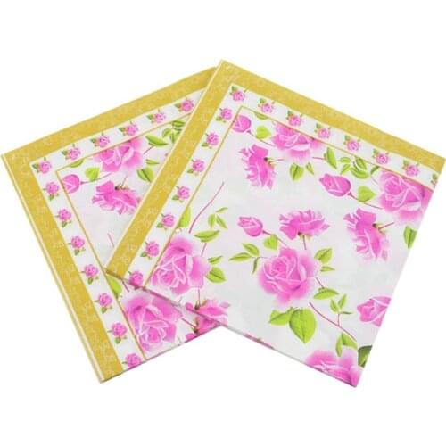33x33cm 20Napkins/lot Flower and Grass Napkin Color Printed Napkin DIY Birthday Wedding Party Paper Towel Decoration