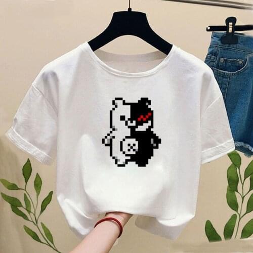 Japan Anime Kokichi Oma Printed T-shirt Womens Fashion Truth and Lies Game Funny Cartoon Tees Casual Short Sleeve T Shirt Top