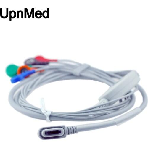 GE Seer Light 16 Pin Holter 5 Lead Wires,Snap,AHA