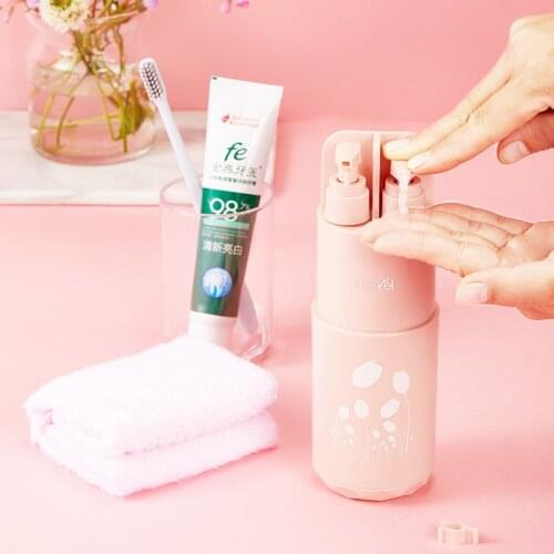 GURET Portable Travel Cup Multifunction Bathroom Accessories Partition Storage Case Travel Toothpaste Toothbrush Set
