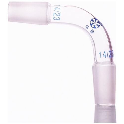 2pcs 105 degree elbow,Joint 14/23,Distillation elbow,Distilling head 105 degree,bent standard ground mouth
