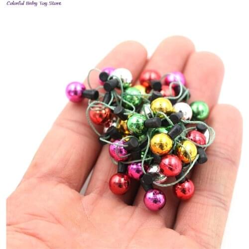 1/12 Scale 1 String Of Fake Lights Christmas Good Decoration Dollhouse Miniature Furniture Accessories String Lights