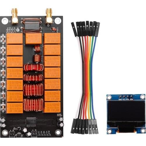 Mini ATU-100 Antenna Tuner 1.8-50MHz Automatic Antenna Tuner +OLED Firmware Programmed Amplifier Receiver