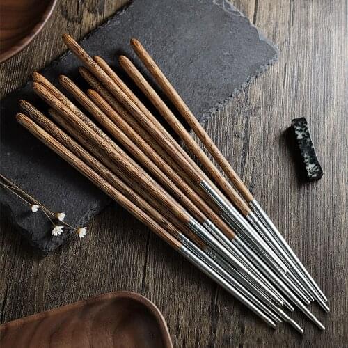 Reusable Chopsticks 1 Pair Japanese Chopsticks Luxury Non-slip Sushi Chop Sticks Set Chinese Gift Goods For Home Tableware