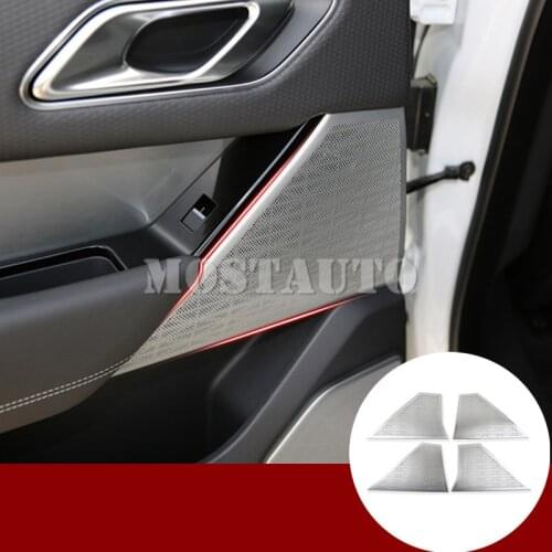 For Land Rover Range Rover Velar Inner Car Door Audio Speaker Trim Cover 2017-2020 4pcs Car Accessories Interior Car Decor