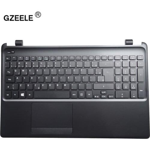 GZEELE new laptop keyboard with C shell for Acer E1-570G E1-572G E1-522 E1-572G E1-570 E1-510 Palmrest upper case keyboard bezel