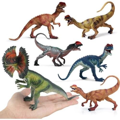 New Lifelike Figurines Jurassic Simulation Dinosaur Animal Model Dilophosaurus PVC Action FigureCollecting Kids Educational Toys