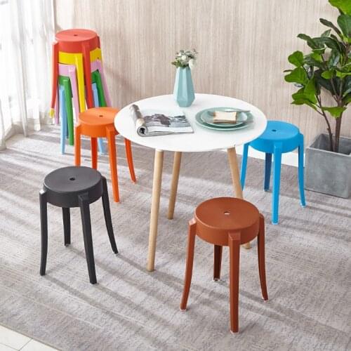 Plastic stool home thickened adult table stool fashion creative dining bench color Garden Stool plastic stool manufacturer