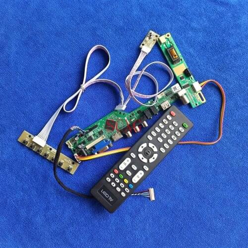 Signal Analog Monitor driver board 1CCFL LVDS 20Pin VGA USB HDMI-compatible For LQ133X1LH27/LQ133X1LH63/LQ133X1LH82 1024*768 Kit