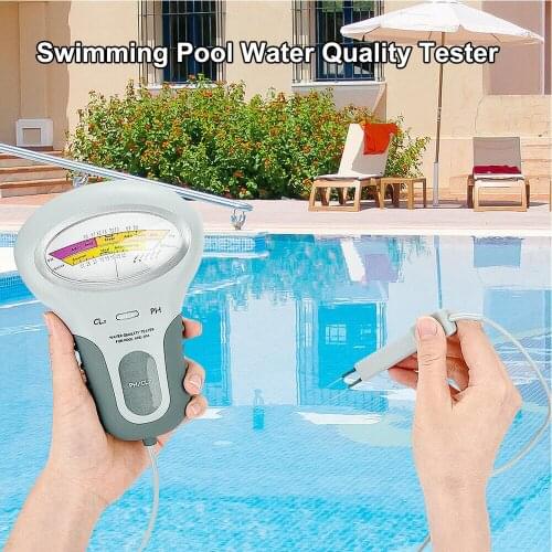 2 in 1 CL2&PH Tester Portable PC-101 Residual Chlorine Detector Water Quality Analyzer PH Meter for Spa Swimming Pool Aquarium
