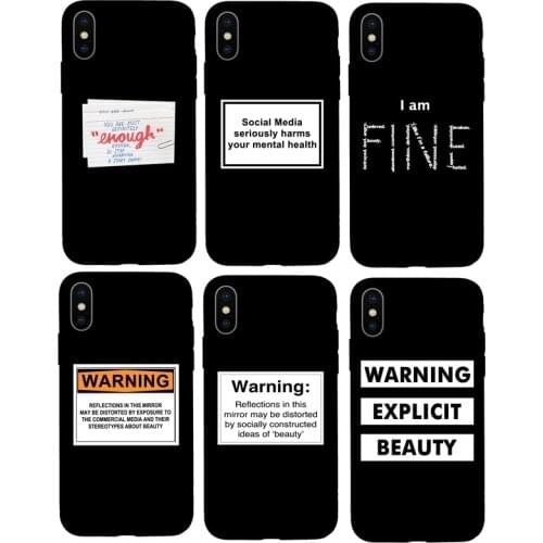 WARNING EXPLICIT BEAUTY enough soft case for iphone 7 8 Plus X XS Max XR 5s SE 6 6s Plus Phone Funda Coque Cover