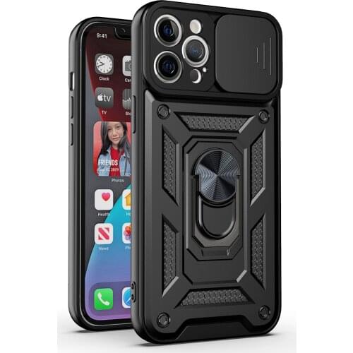 Shockproof Phone Shell Armor Sliding Window Suitable For iPhone 12 11 Pro Max X XR XS Max 6S 7 8 Plus SE 2020 Mobile Phone Case