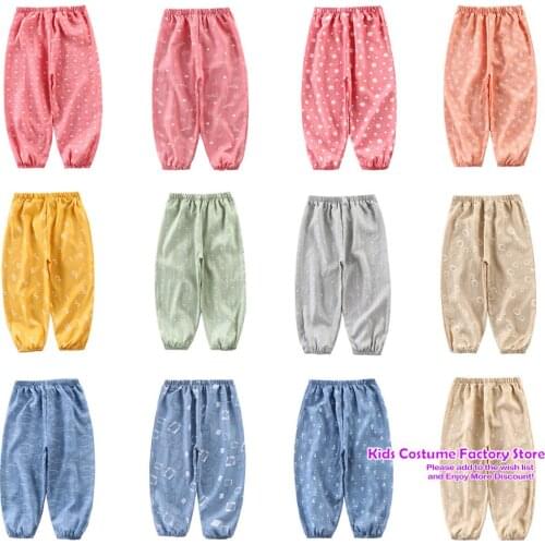 2021 Summer Childrens Mosquito Pants Baby Slacks Pants Boys Girls' Trousers Baby Casual Pants Bottoms Clothes