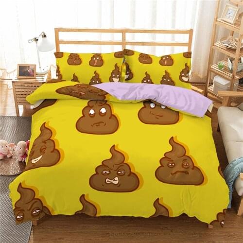 3D Cartoon Duvet Cover Pillowcase Mischief Bedding Set Spoof Quilt Cover Single Twin Double Queen King Size 2/3 Pcs