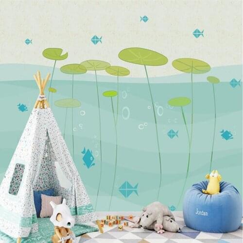 3d Wall Murals Hand-Painted Nordic Fresh and Lovely Wallpaper for Kids Room Bedroom Sofa Wall Bedroom Papel De Parede Restuarant