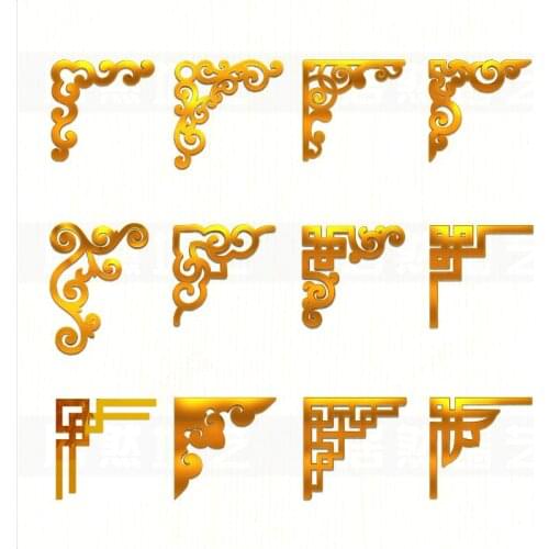 2Pcs/lot 3D Mirror Wall Sticker Diagonal Corner Line Acrylic wall decals Window Cabinet Door art mural Diy Background Decorative