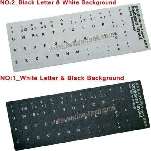 50pcs/lot Portuguese keypad label sticker, Eco-environment Plastic Portuguese keyboard stickers for Laptop/computer