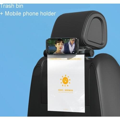 Car Trash Can Backseat Garbage Bin Bag Clean Storage Fold Hide Hanging Disposable Plastic Refuse Sack Holder Innovative