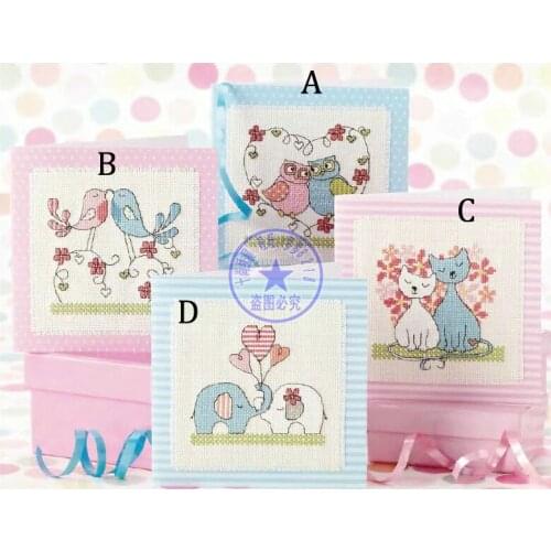 FREE Shipping popular Full Set cross stitch card kiss love, Valentines Gift Card, Birthday Wedding Gift