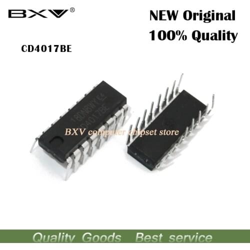 10PCS CD4017BE DIP16 CD4017 DIP CD4017B DIP-16 new original IC