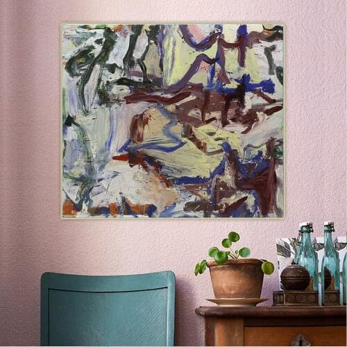 Citon Willem De Kooning《Whose Name Was Writ in Water》Canvas Art Oil Painting Artwork Picture Wall Hanging Decor Home Decoration