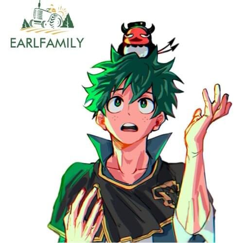 EARLFAMILY 13cm x 10.9cm for Balck Clover Asta Car Sticker Vinyl Car Wrap Decal VAN Waterproof Laptop Motorcycle Decoration