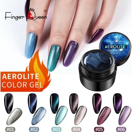 5ML Glitter Cat Eyes Gel Meteorite Magnetic 6 Colors