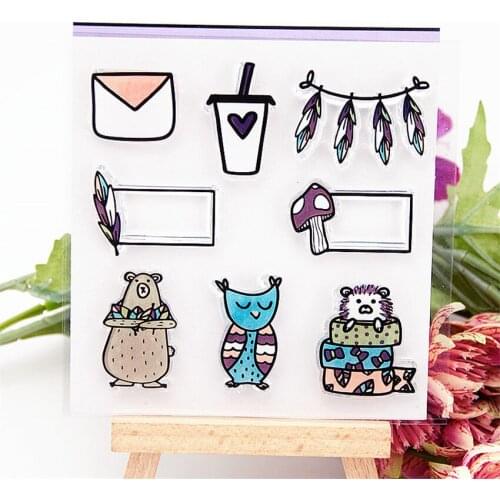 Hot selling Color envelope transparent clear stamp / silicone seal roller stamp DIY scrapbook album / card production