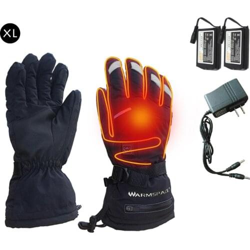 Motorcycle Electric Heated Gloves Temperature 5 Speed Adjustment USB Hand Warmer Skiing Safety Constant Temperature Warm Gloves
