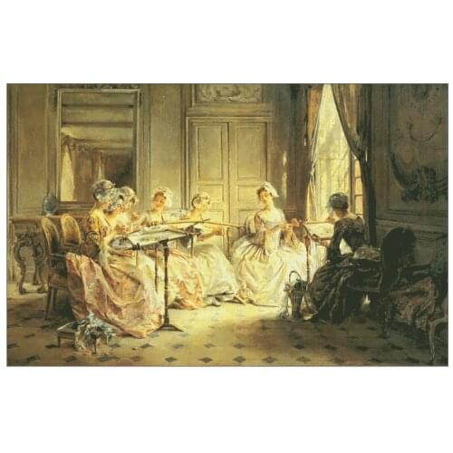 Afternoon Embroidery lady Art Needlework DIY Large version Cross Stitch Kits Top Quality 14CT Unprinted Home Decor Handmade