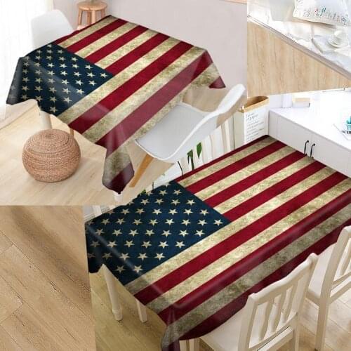 Nation Flag Custom Table Cloth Oxford Print Rectangular Waterproof Oilproof Table Cover Square Wedding Tablecloth