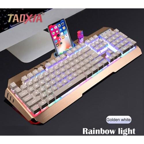 Real Robot Feeling Keyboard Competition Gamers External Settings Eat Chicken Cafe Waterproof USB Personal Keyboard