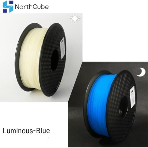 Northcube PLA Filament Glow In the Dark Filament 3D Printer Filament Material 3D Plastic 1.75mm Printer Luminous Filament Blue