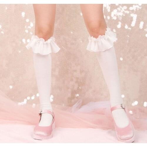 Lolita Large Lace-up Cotton Tube Socks Beautiful Cute Anime Socks Lolita Socks