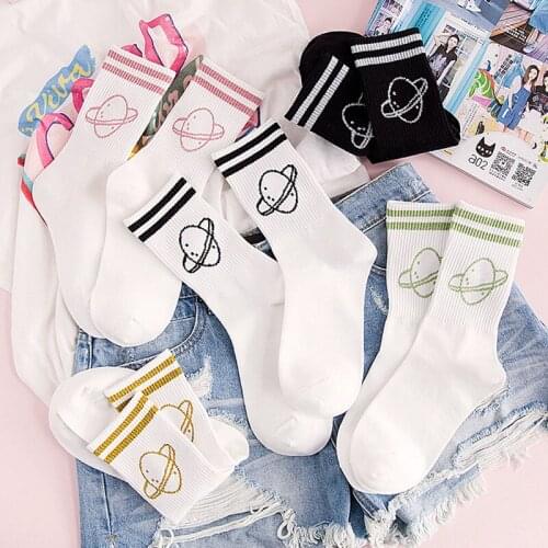 5 Pair Women Socks Korean Socks Solid Color Two Bar Striped Cute Breathable Cotton Silver Women Autumn Winter Socks dropshipping