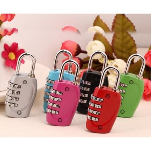 200pcs/lot New 4 Dial Digits Password Padlock Luggage Lock For Travel Safety and Security Lock Safe SN1214