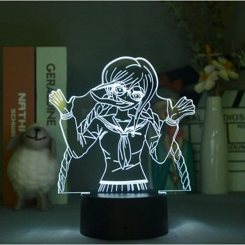 Bedside 3D LED Night Light Touch Switch Anime Nightlight Toko Fukawa USB Lamp Smart Phone Control Danganronpa Home Decor GIft
