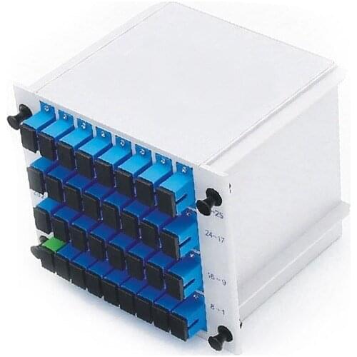 SC/UPC Mini PLC 1X32 splitter Fiber Optical Box 1x32 PLC Fibre Splitter FTTH PLC Splitter Box Single Mode