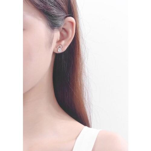 Lucky Mouse Stud Earrings Women Jewelry Zircon Girl New Year Party Accessories 2020 New Natal Year Chinese Rat Year