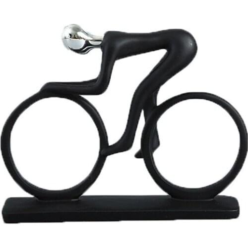 Nordic Simple Resin Modern Bicycler Cyclist Statue Bicycle Rider Statue Figurine Office Living Room Decor
