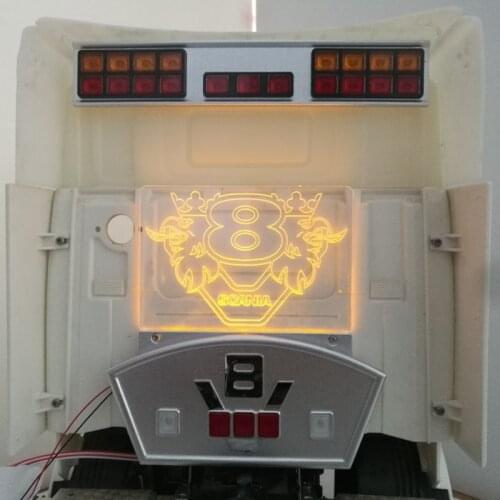 Tamiya Tractor Trailer Part Led Logo Light Lamp For 1:14 Scale Rc Truck SCANIA Toy Car R620 56323 R730 Upgrade