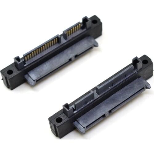 Elbow SATA 22Pin 7+15pin Male to SATA 22Pin Female Extension Convertor Adapter 90 Degree Up / Down angled Hard Disk Connector