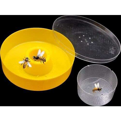 3PCS Beekeeping 2L Bee Feeder Honey Plastic Round Feeding Drinking Waterer Watering Drinkers Feeders Tools Equipment Supplies