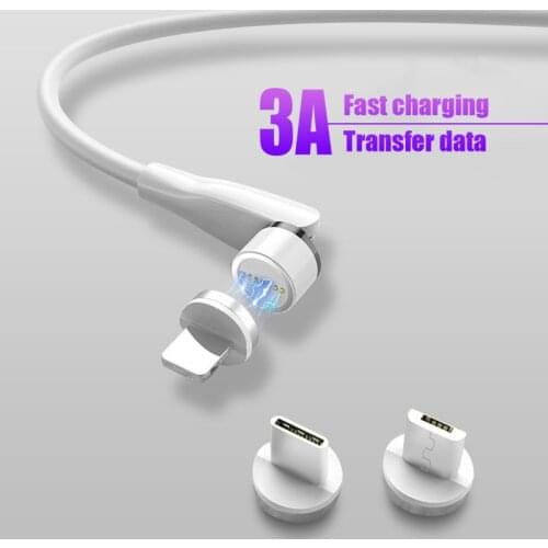 540 Rotate Magnetic Cable Fast Charging Magnet Charger Micro USB Type C Cable Mobile Phone Wire Cord For iPhone Xiaomi