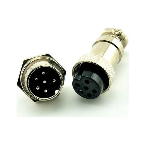 6PIN 16mm GX16-6 core aviation plug cable connector plug + socket 5 pairs