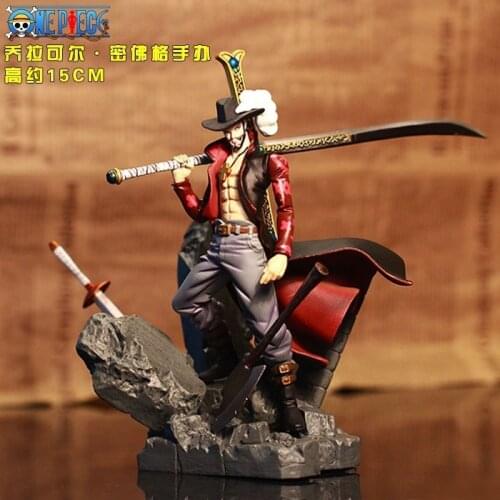 Anime One piece Dracule Mihawk PVC Action Figure Collection Toy In retail box 15cm Free shipping