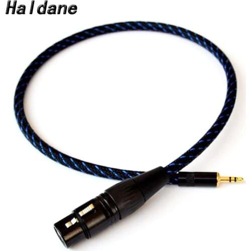 Free Shipping Haldane 3.5mm Male to 3 pin XLR Female/Male Audio Adapter Cable 5N OFC copper HIFI XLR Audio Cable