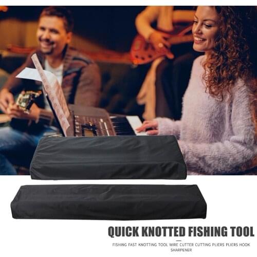 61/88 Key Electronic Digital Piano Cover Dustproof Foldable Piano Keyboard Cover Black Keyboard Instruments Parts & Accessories